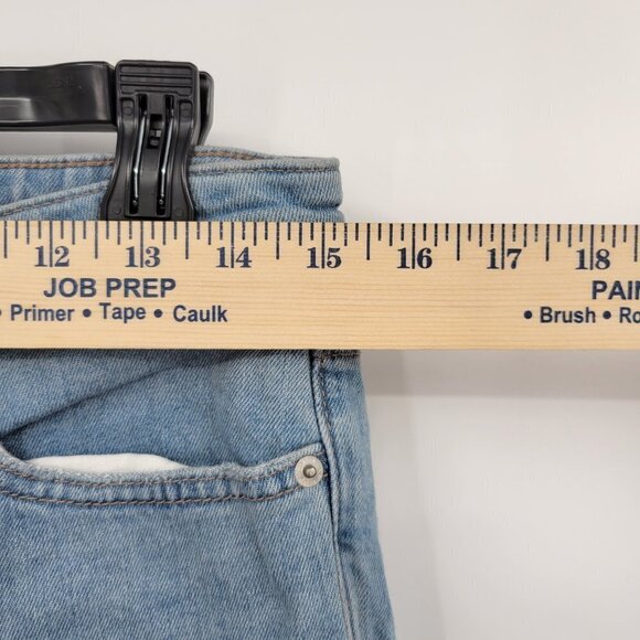 Uniqlo Women Blue 10" High Waisted Distressed Raw Hem Stretch Jeans Size 27 - Picture 8 of 11